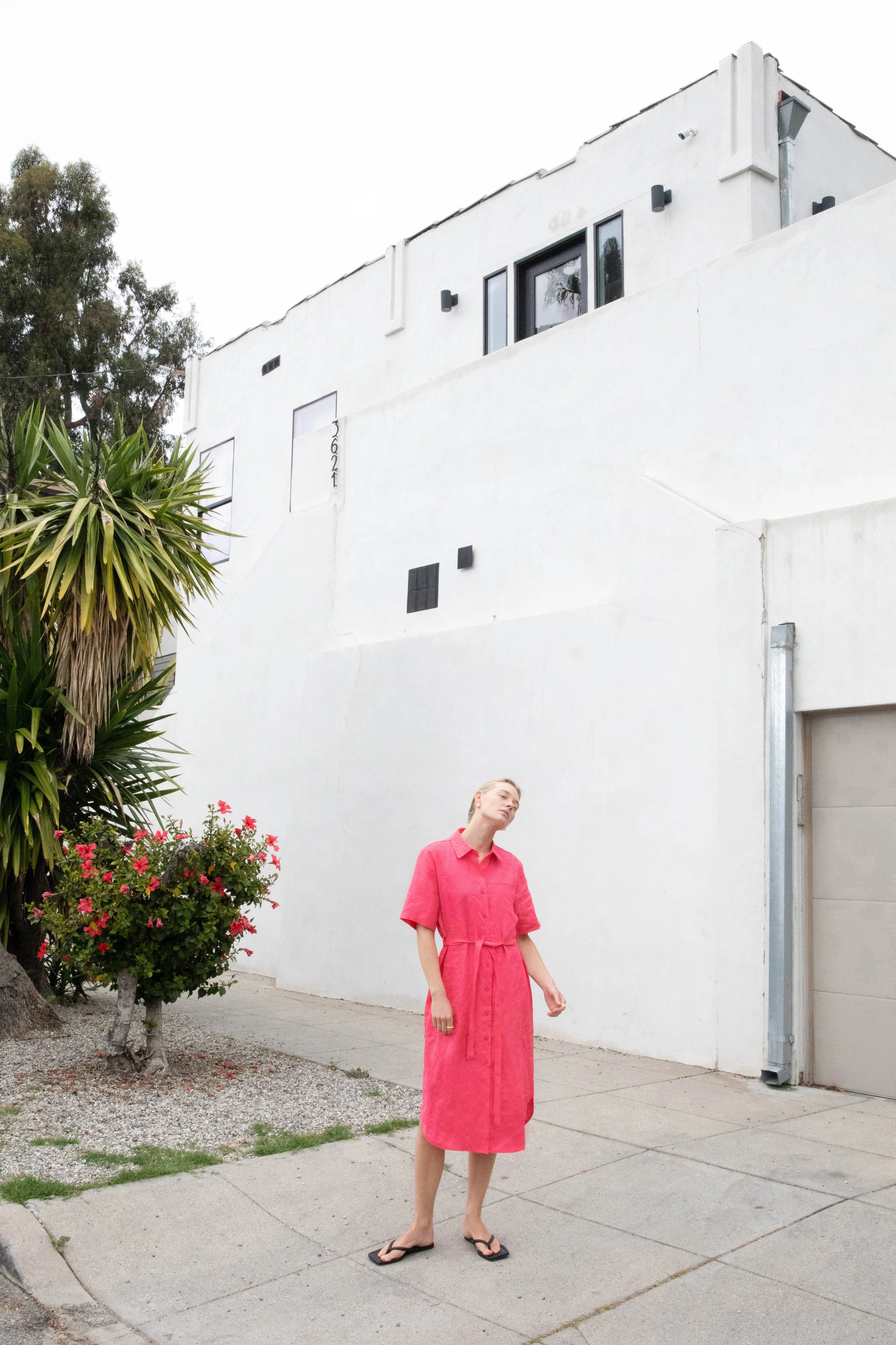 100% LINEN SHIRT DRESS