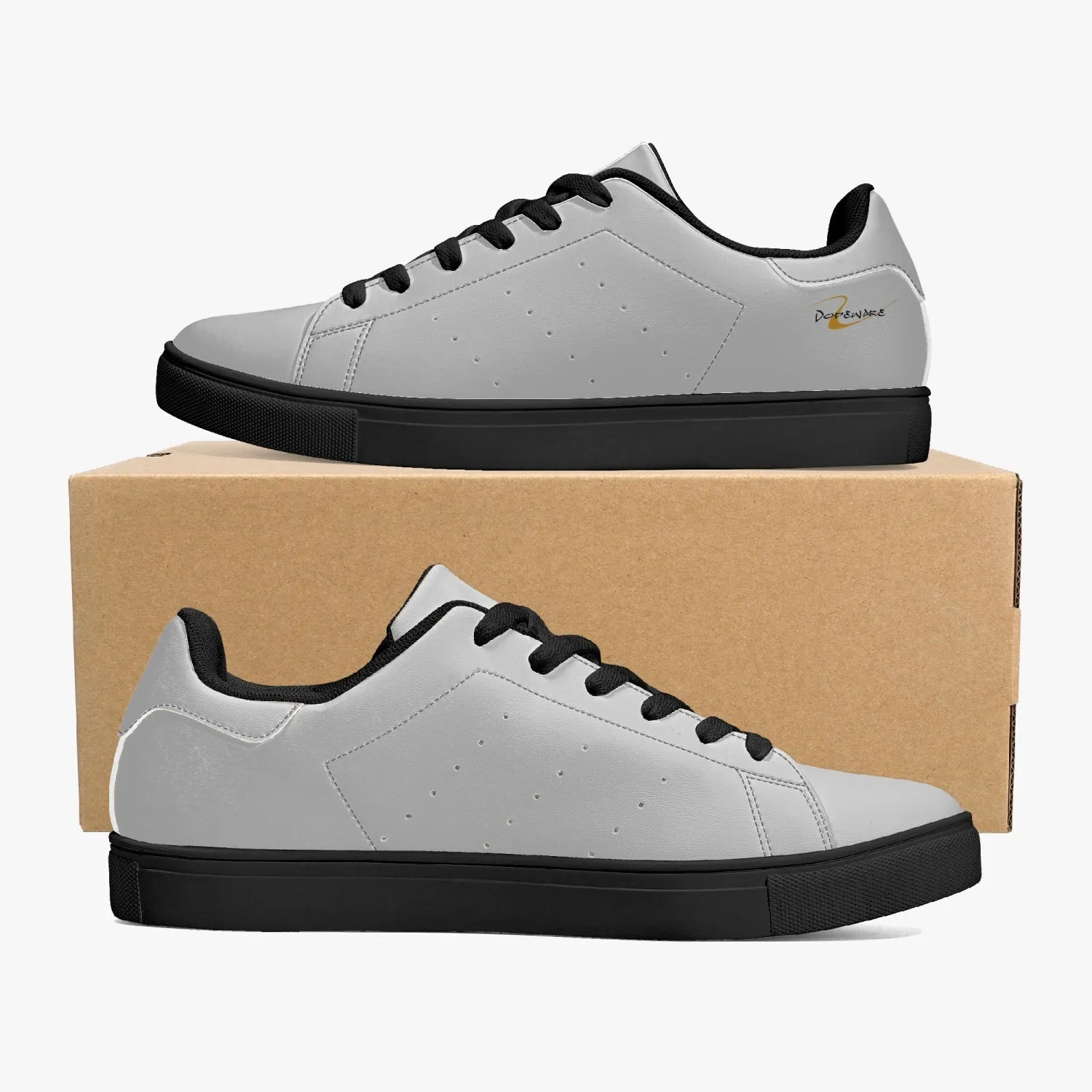 190. Classic Low-Top Leather Sneakers - White/Black