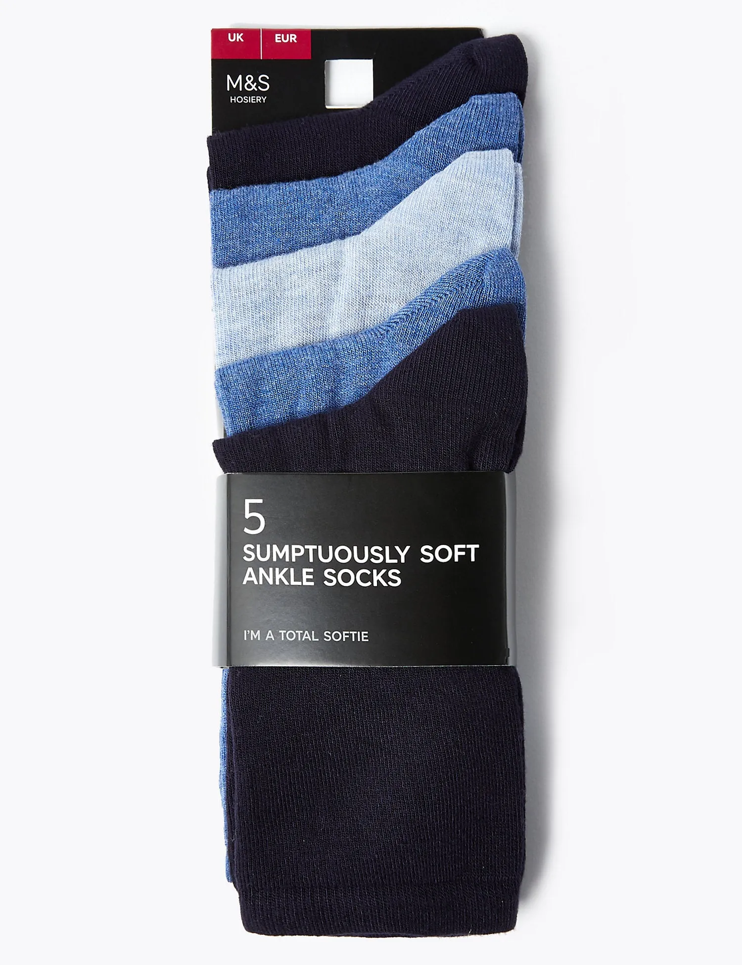 5 Pair Pack Sumptuously Soft Ankle Socks