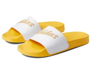 Adidas Adilette slides, yellow/white