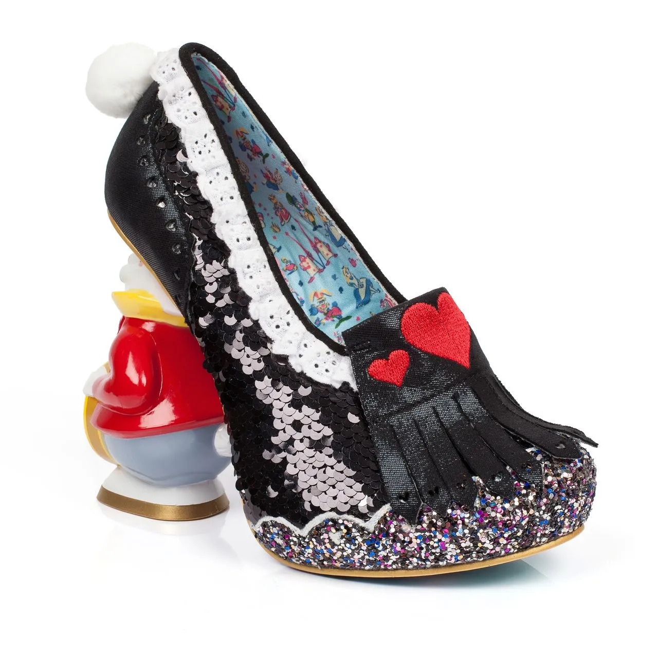 ALICE IN WONDERLAND - WHITE RABBIT (BLACK SEQUIN)