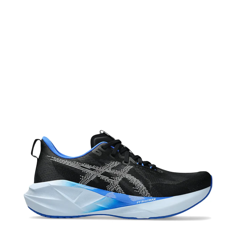 Asics Men's Novablast 5 Sneaker in Black/White