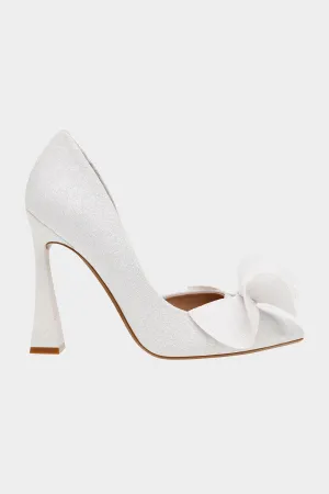 Betsey Johnson Nobble Bow Heel in Ivory