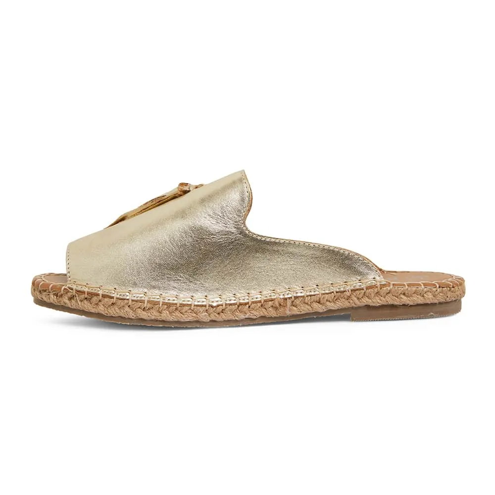 Blink Espadrille in Gold Metallic Leather