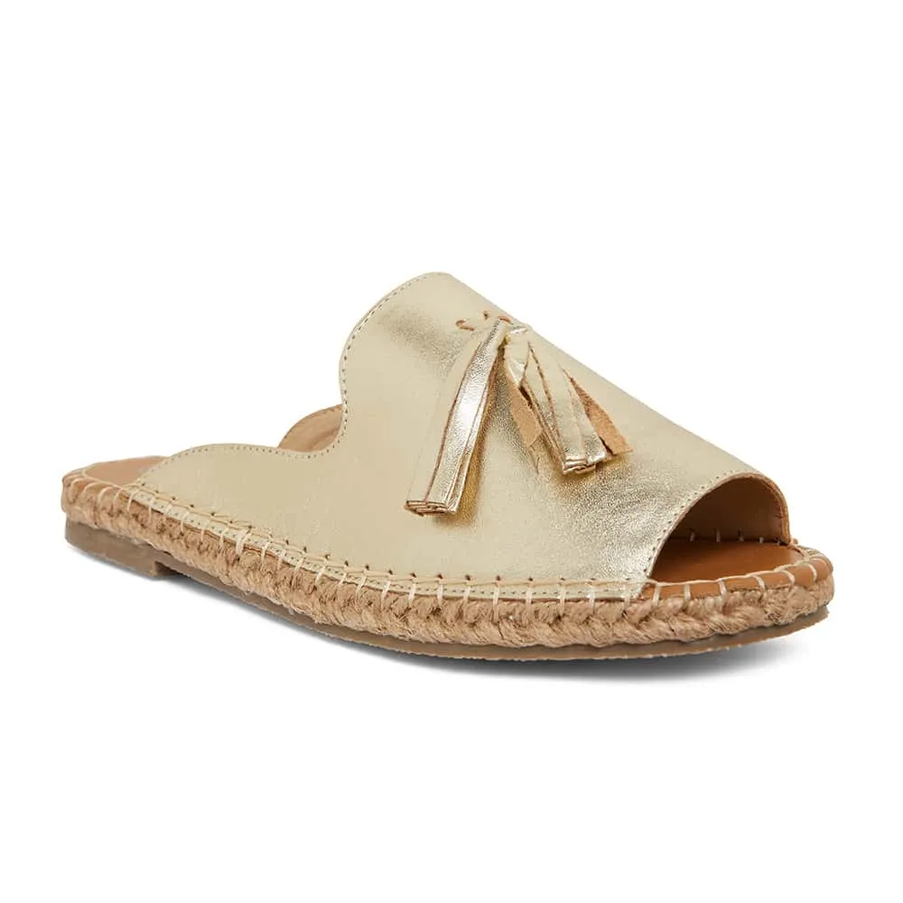 Blink Espadrille in Gold Metallic Leather