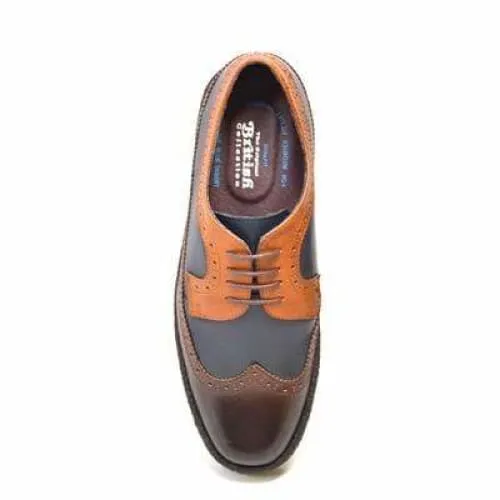 British Walkers Wingtip Low Cut 3 Tone Multi Color Leather