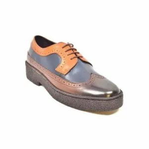 British Walkers Wingtip Low Cut 3 Tone Multi Color Leather