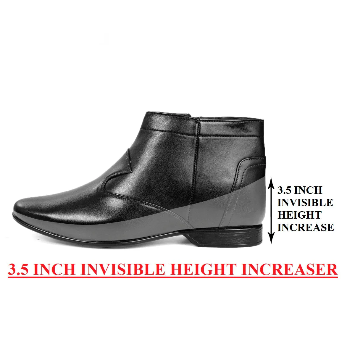 BXXY 9 cm (3.5 Inch) Height Increasing Formal and Office Wear Boots