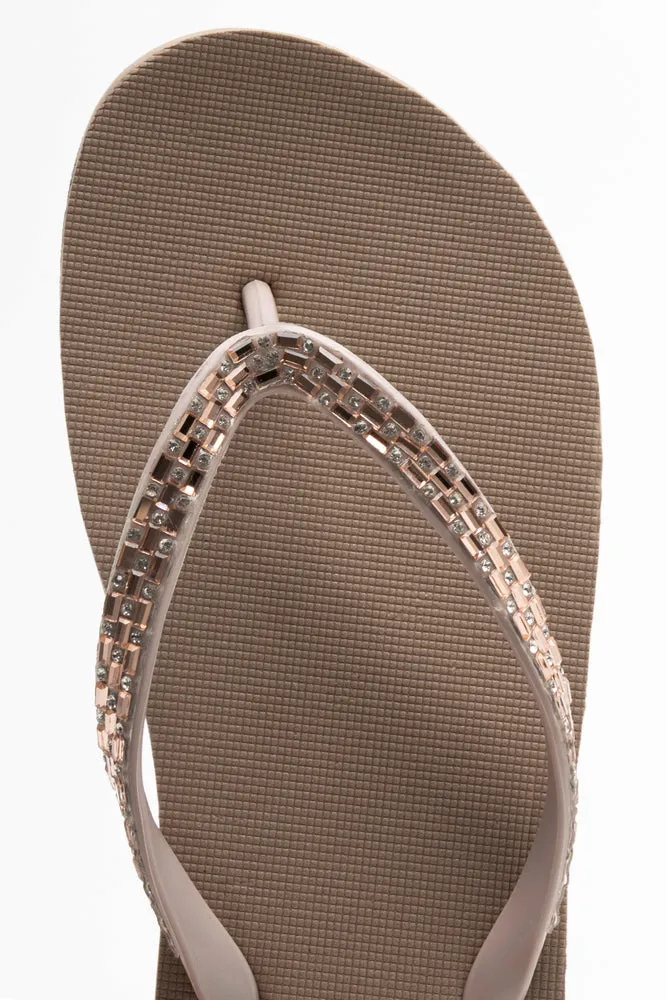 Diamante Flip Flop Pink