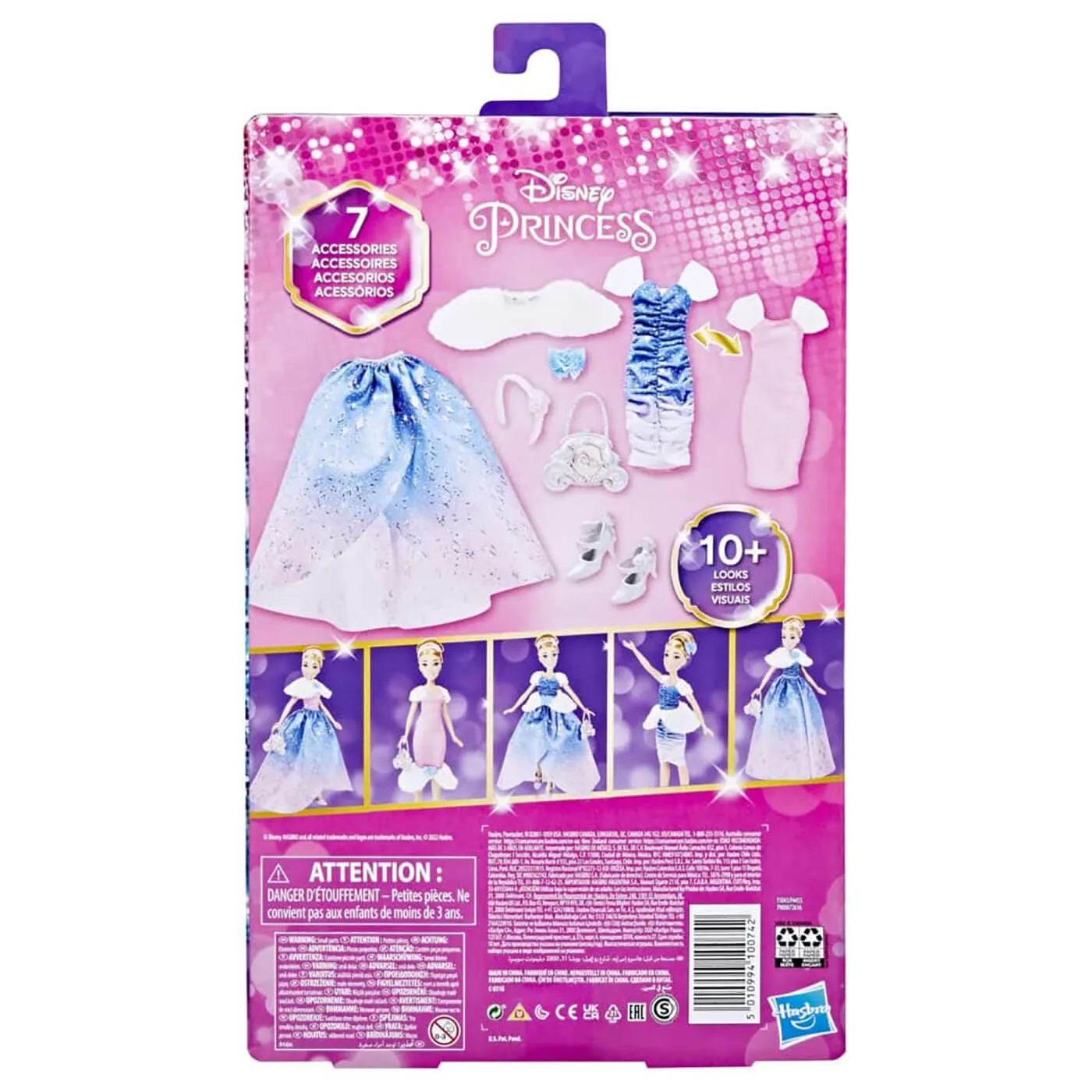 Disney Princess Life Cinderella Doll Mix Match 7 Accessories 28cm