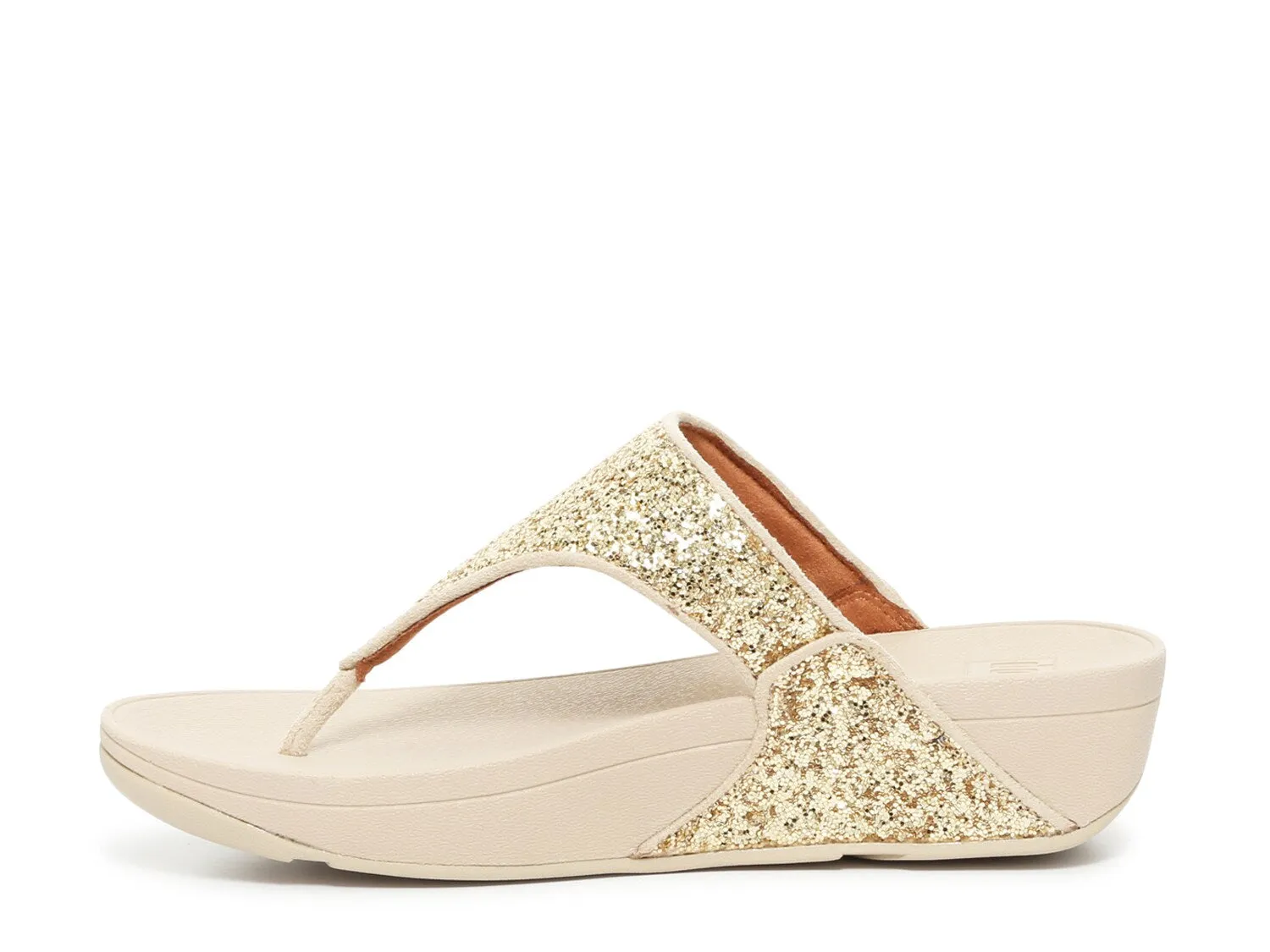 FitFlop Shimma Glitter Wedge Sandals, Gold