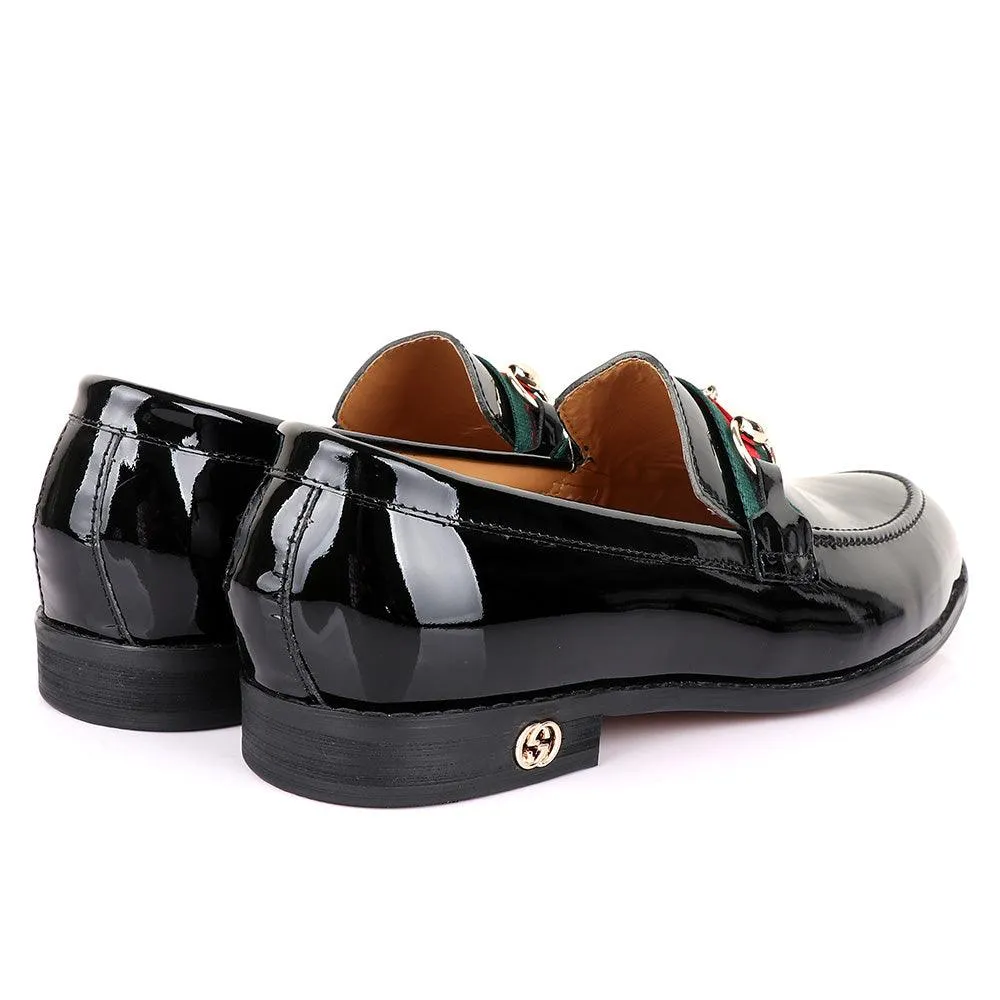 Gc Luxury Chain Black Wetlips Leather Shoe