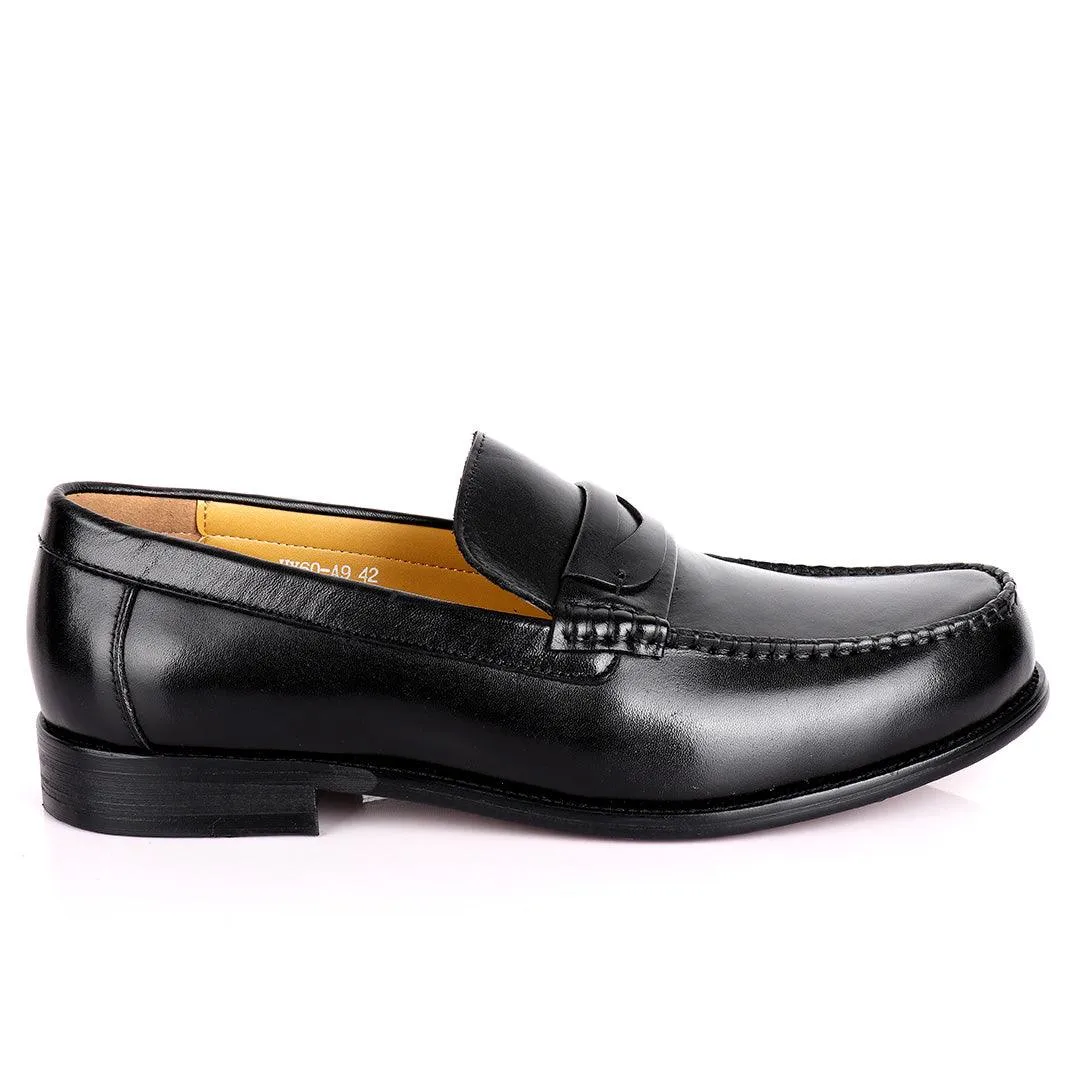 JM Weston Plain Designed Leather -Black