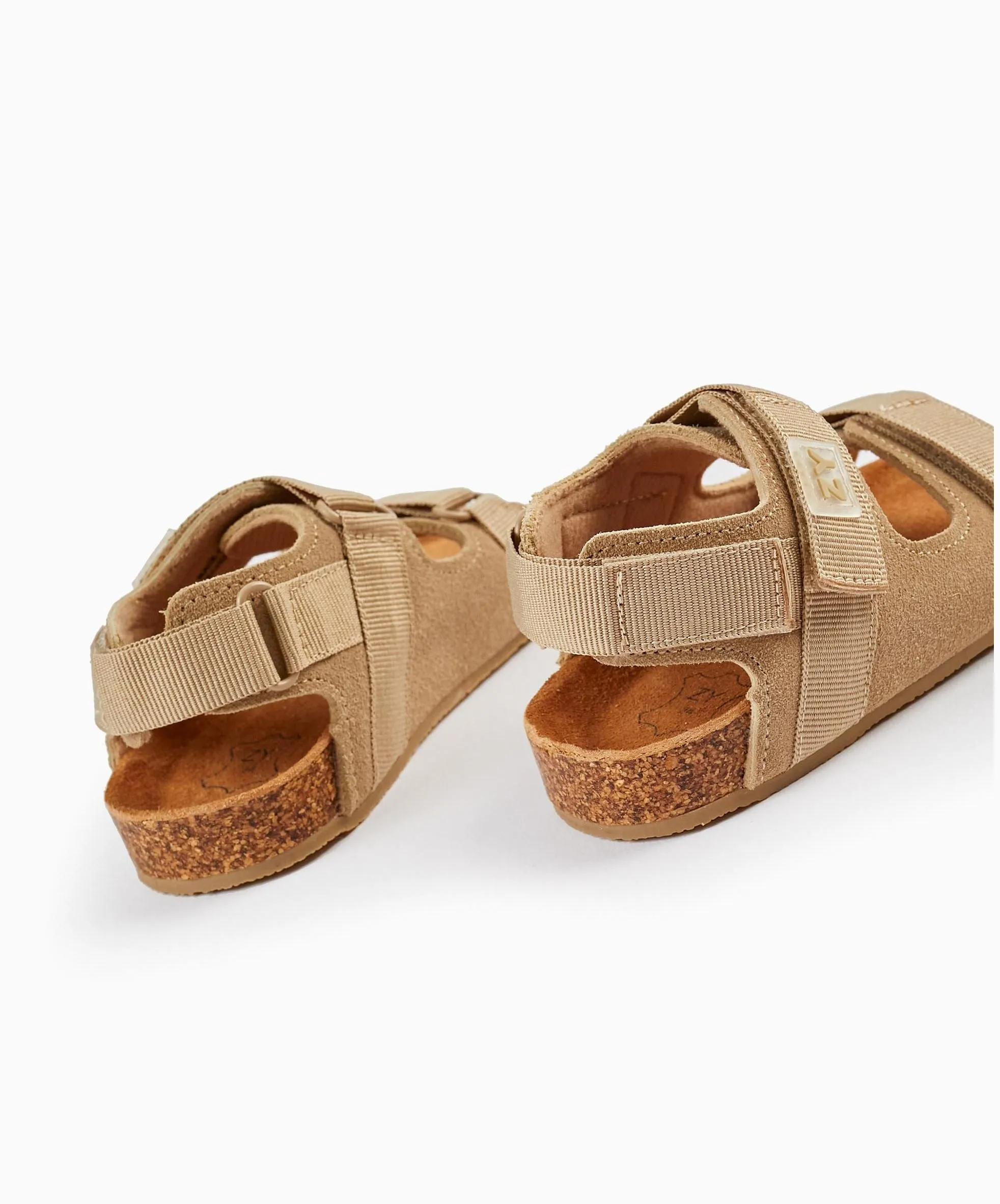 Leather Sandals for Baby Boys, Beige