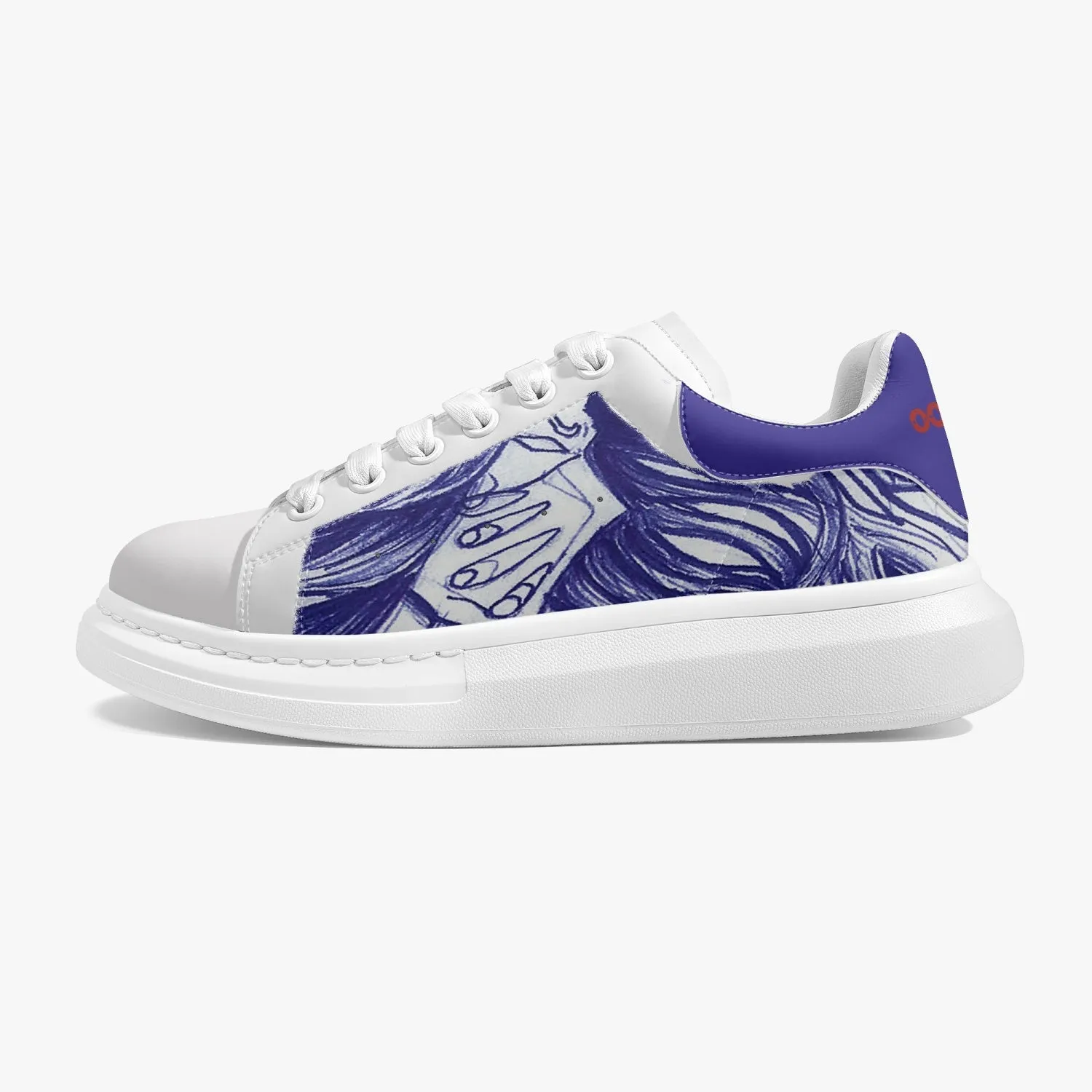 Lifestyle Low-Top Leather Sneakers Blue Lady