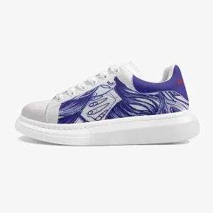 Lifestyle Low-Top Leather Sneakers Blue Lady