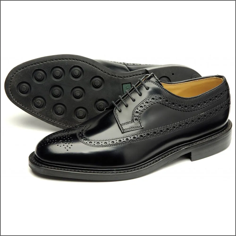 Loake Sovereign Black Leather Shoe--