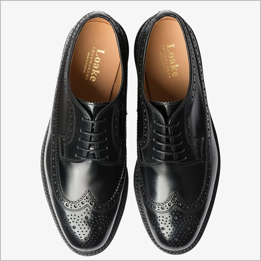 Loake Sovereign Black Leather Shoe--