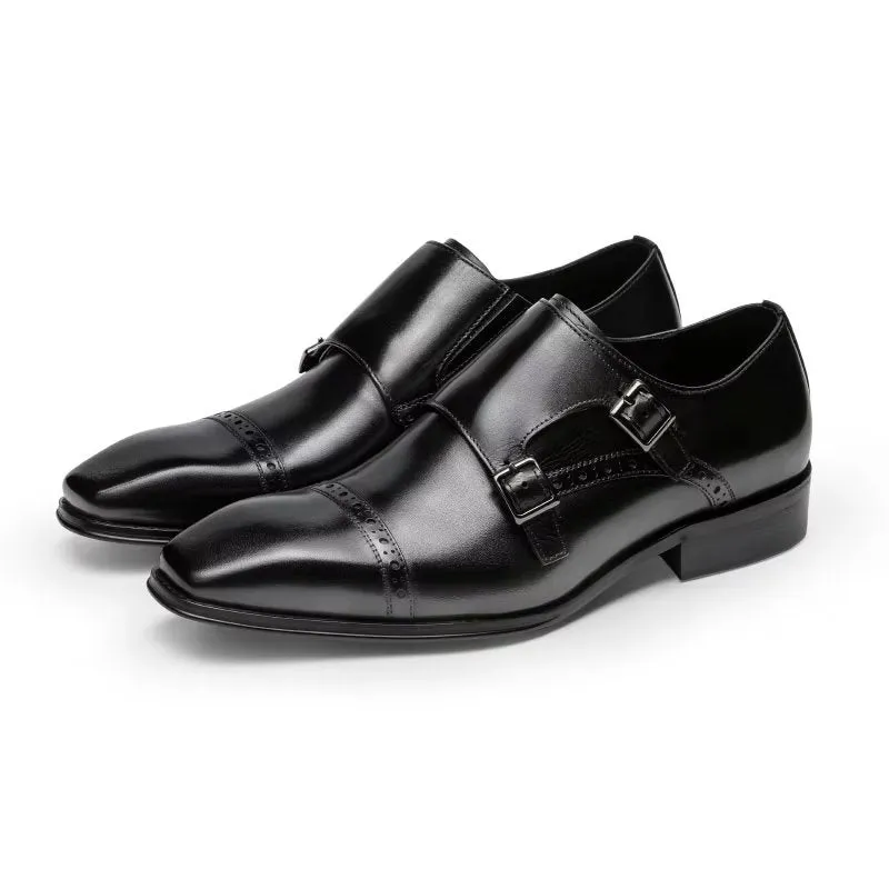 LuxeLeather Monkstraps Dress Shoes