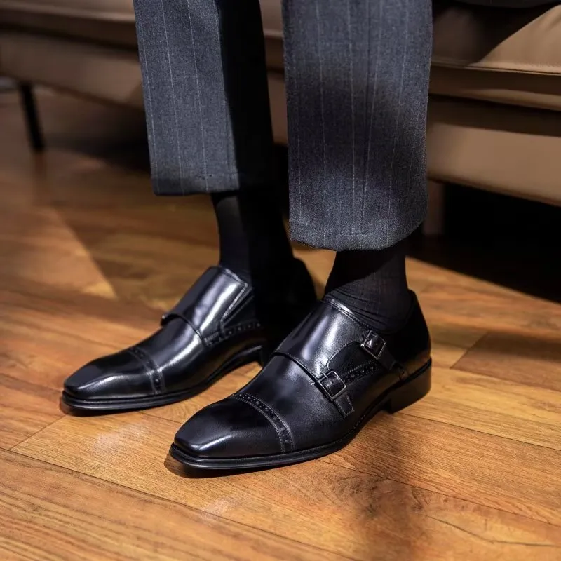 LuxeLeather Monkstraps Dress Shoes