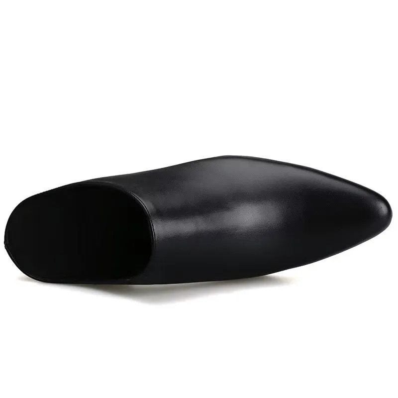 LuxLeather Pointed Toe Slip-on Dress Shoes