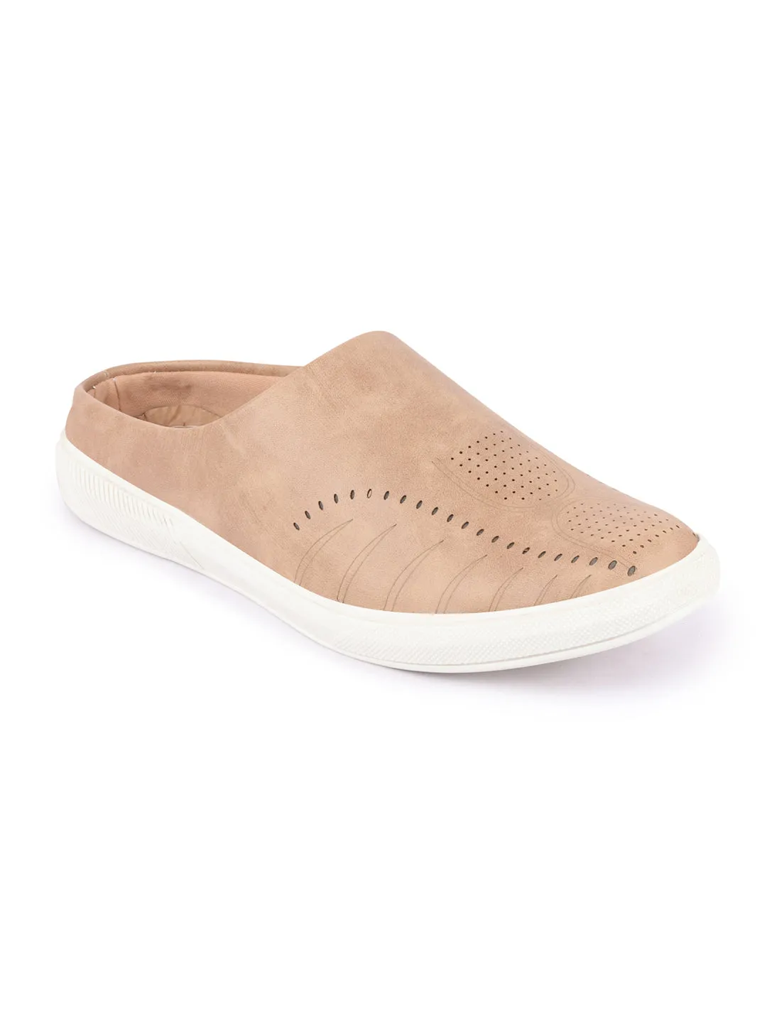 Men Chikku Back Open Stylish Design Slip On Shoes