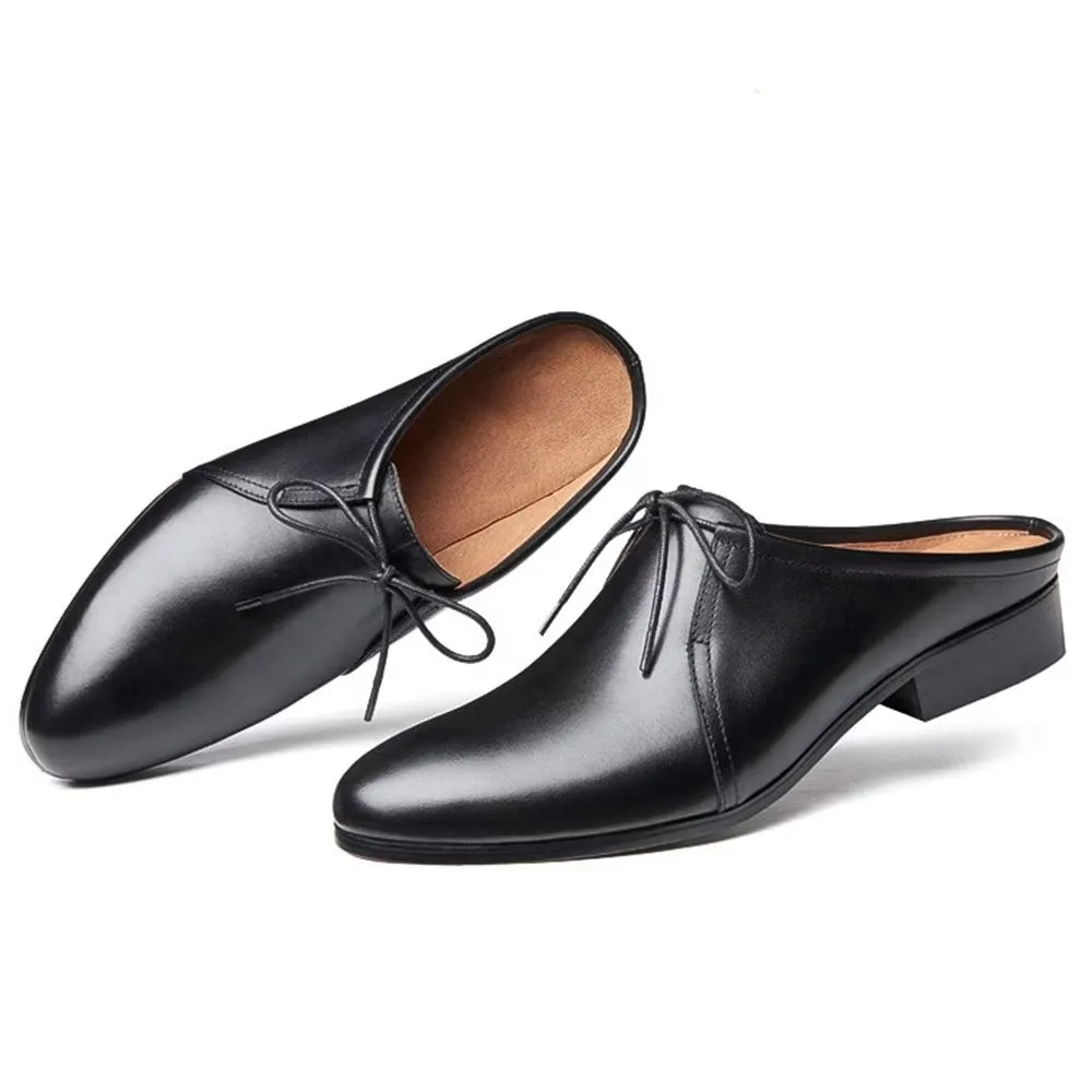 Modish Embossed Pointed Toe Slip-on Dress Shoes