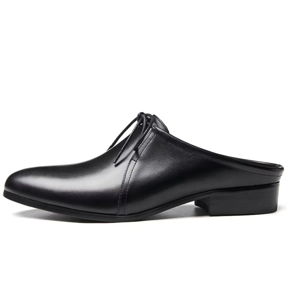 Modish Embossed Pointed Toe Slip-on Dress Shoes