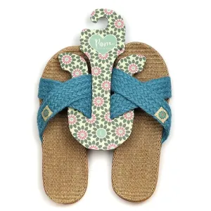 POM 7/8 Teal Blue Women's Sliders Sandals