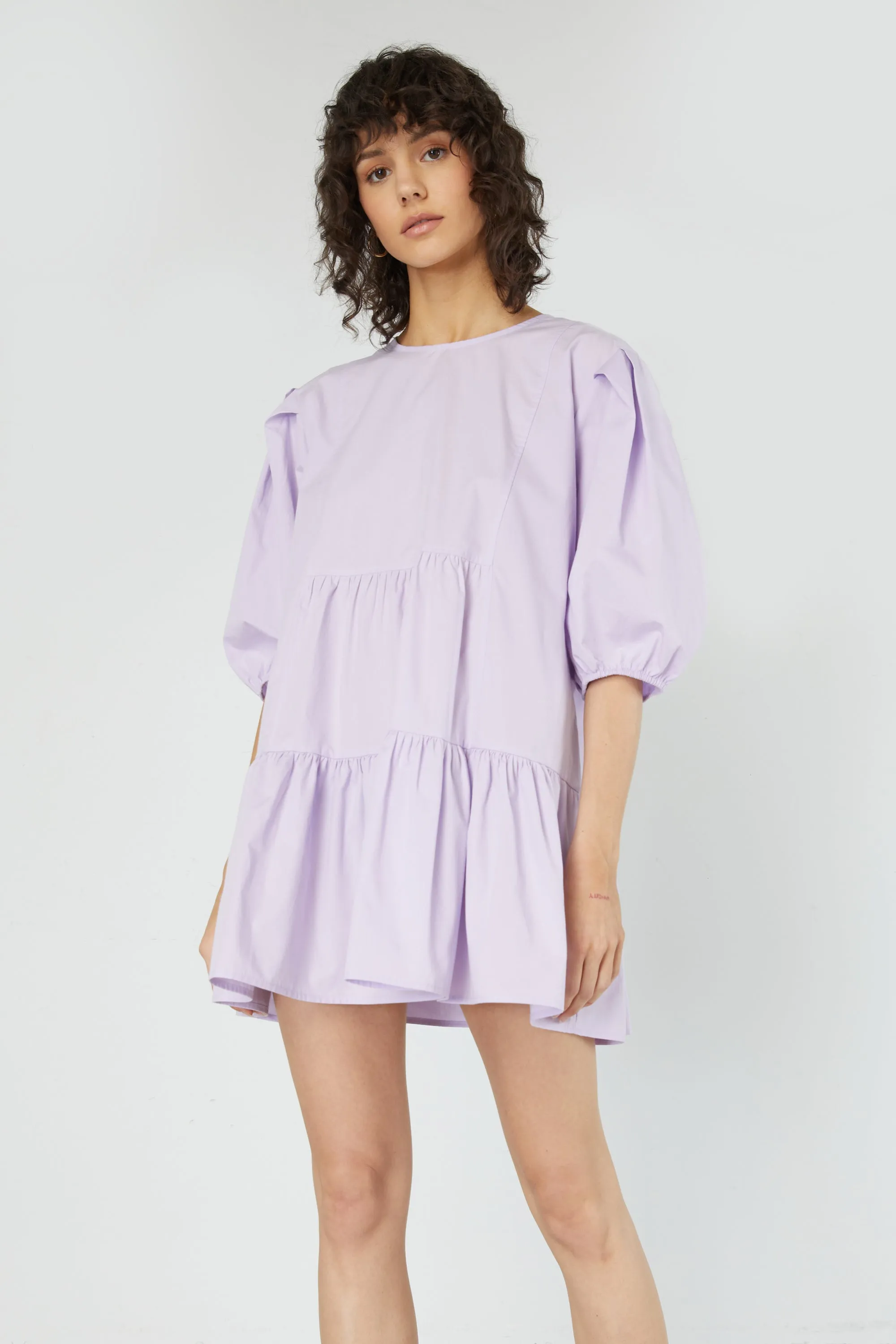 PUFF SLEEVE MINI DRESS