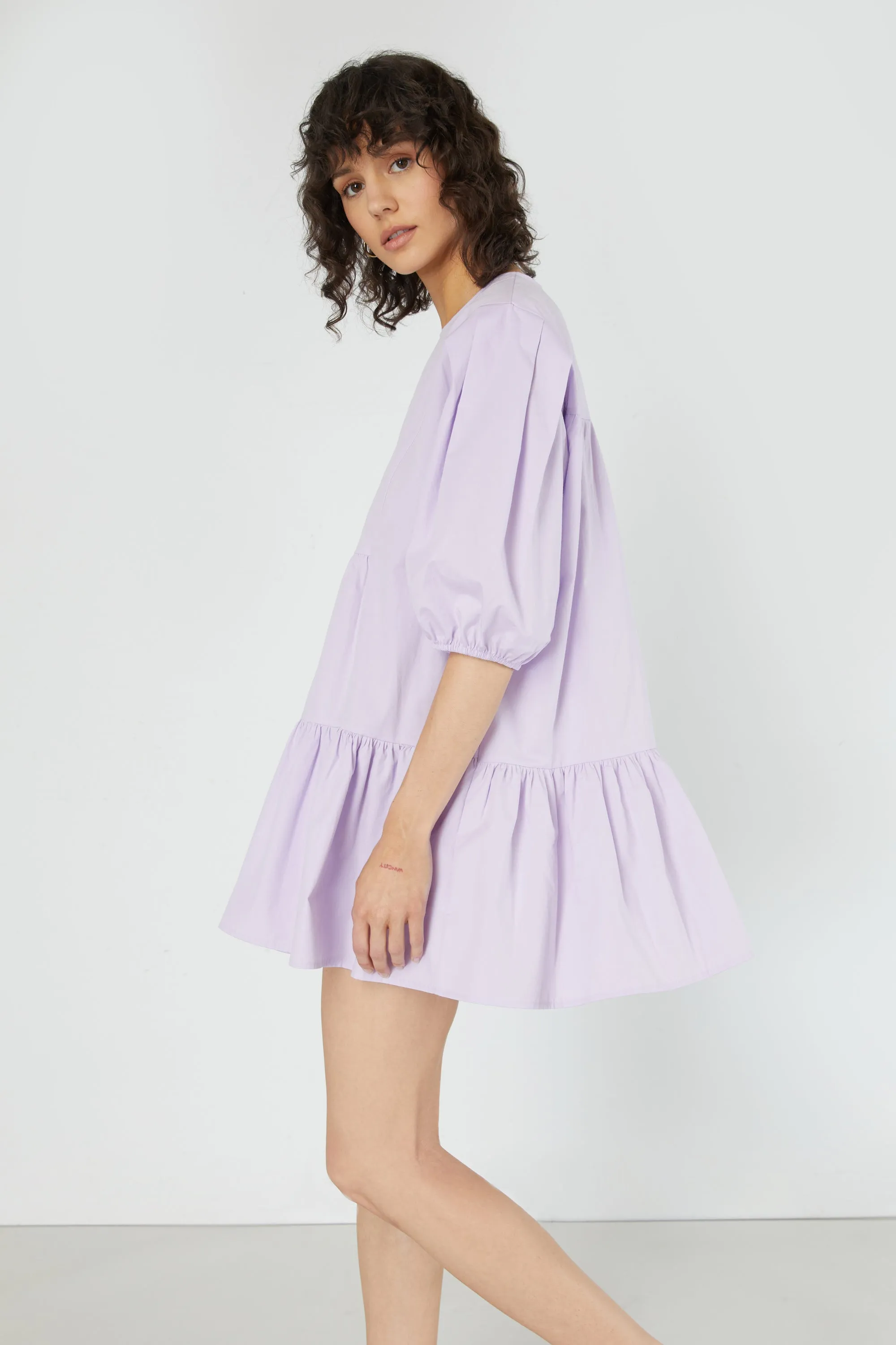 PUFF SLEEVE MINI DRESS