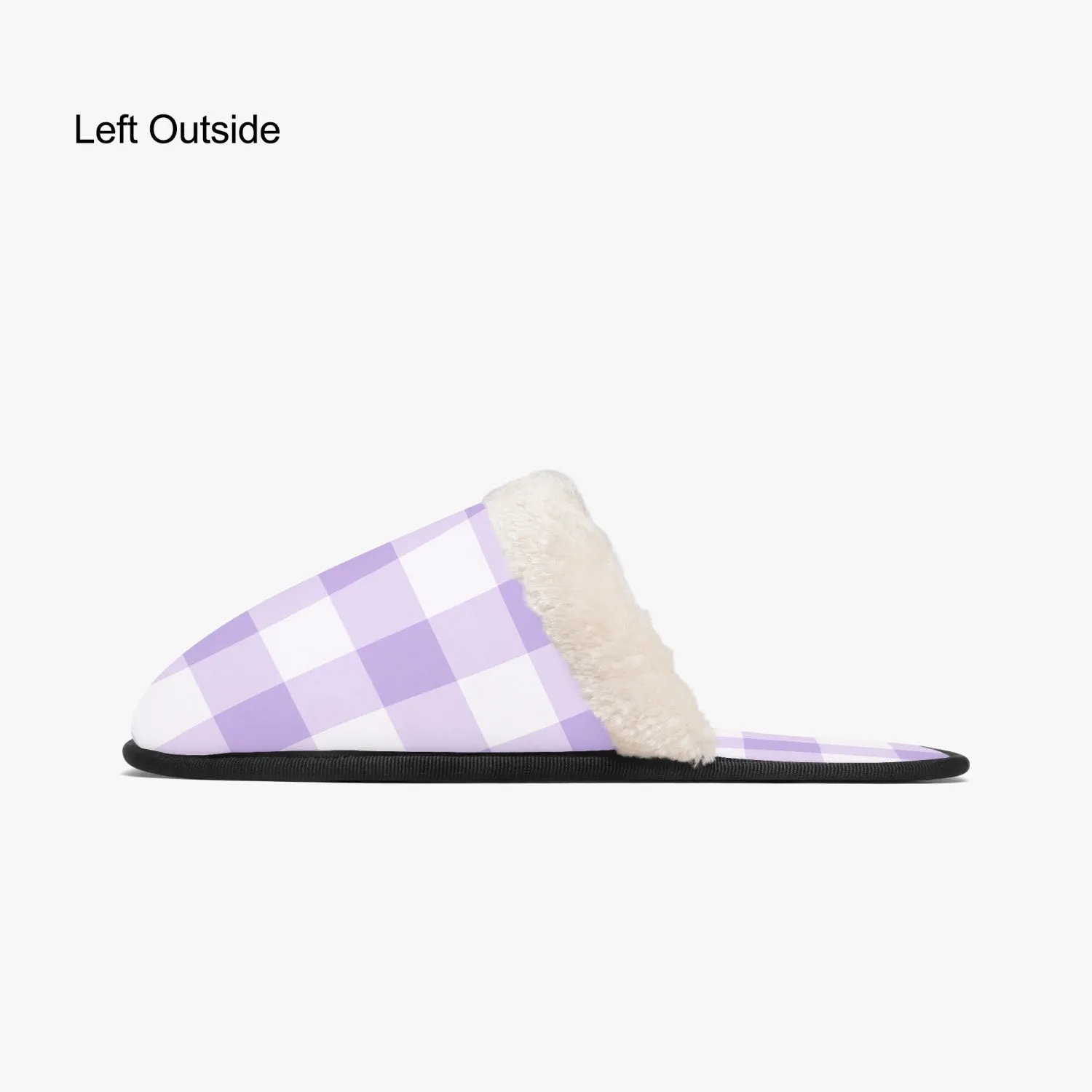 Purple & White Checkered | cozy slippers