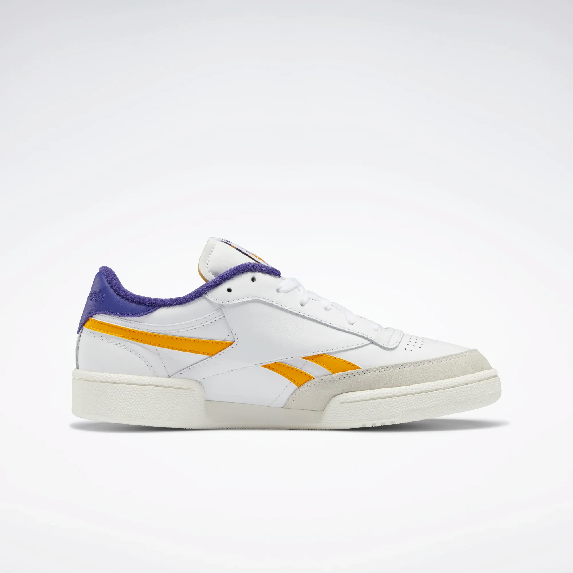 Reebok Men's Club C Revenge Shoes - Cloud White / Collegiate Gold / Bold Purple