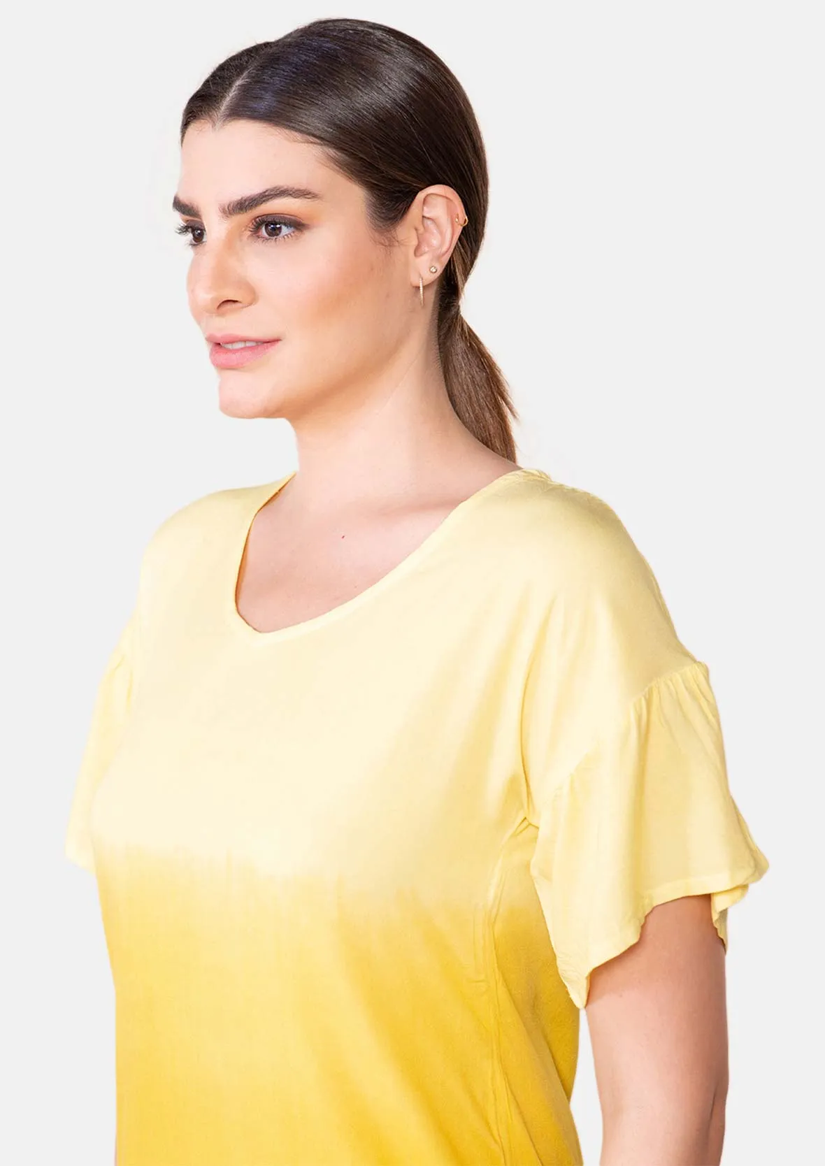 Round Neck Ombre Top