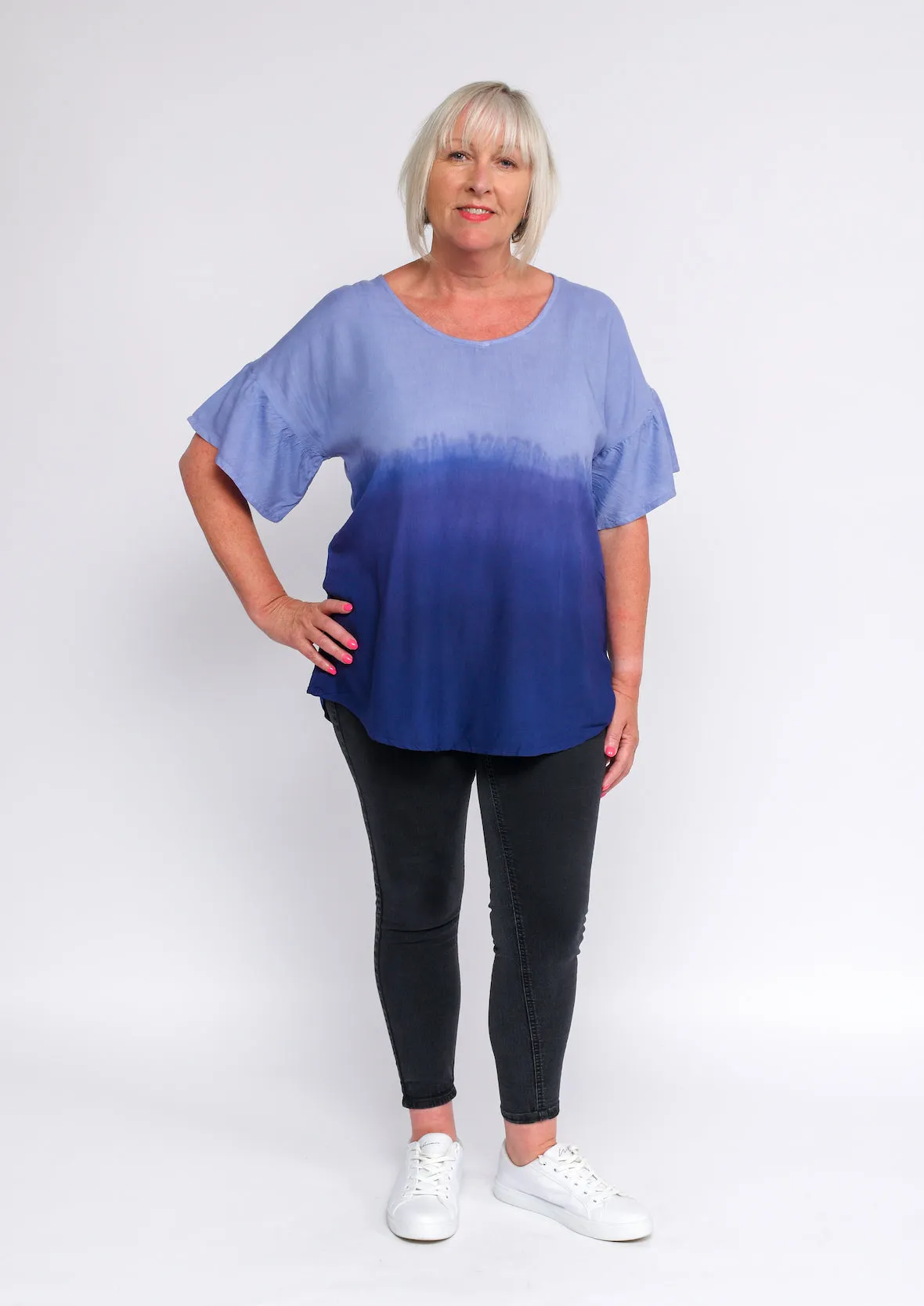 Round Neck Ombre Top