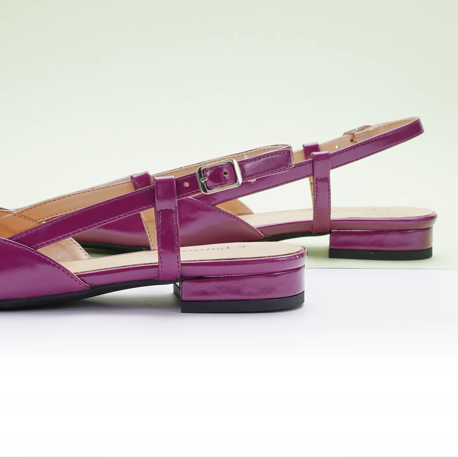 Sleek Slingback Flats (Freya) Purple