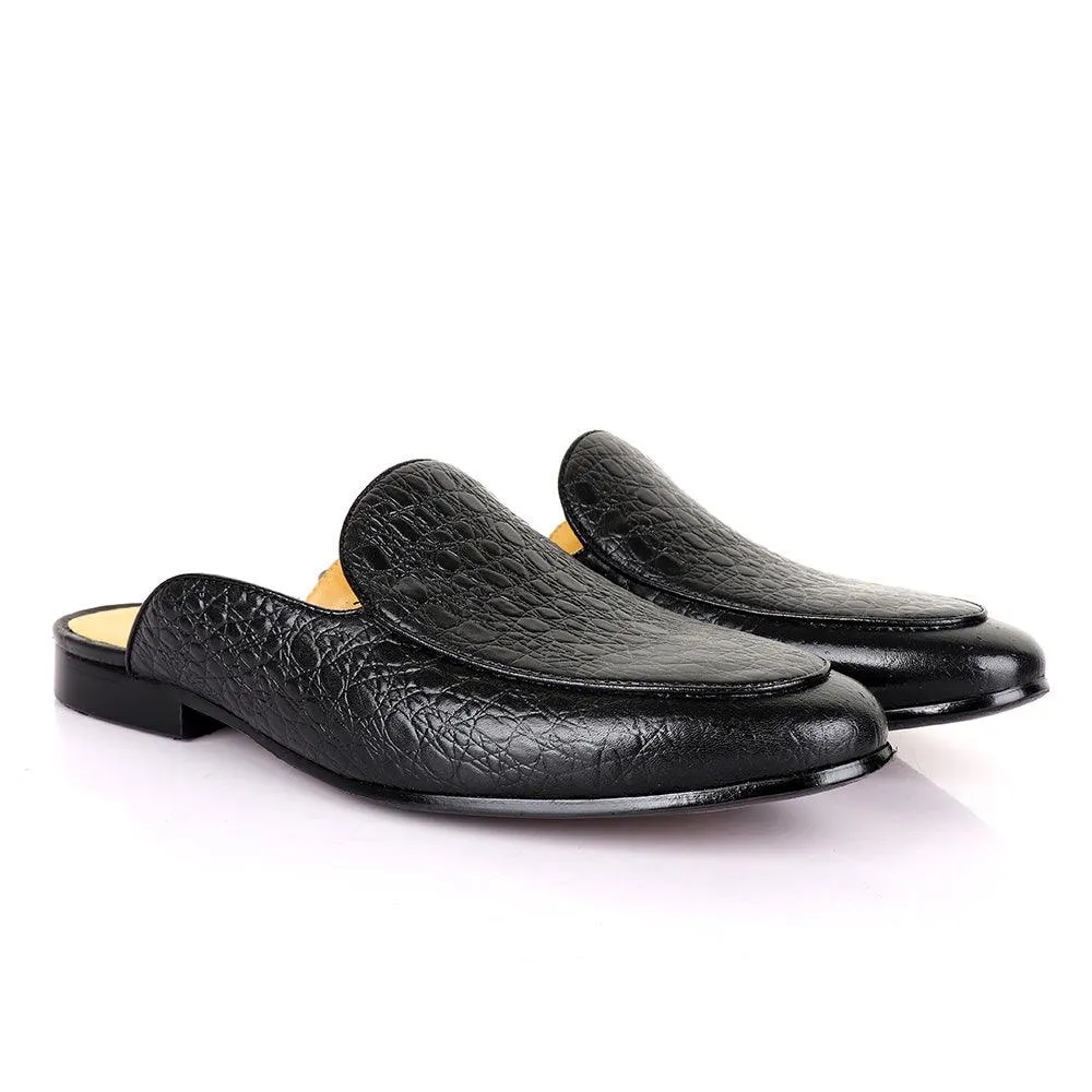 Terry Taylors Classic Croc Black Mole Leather Shoe