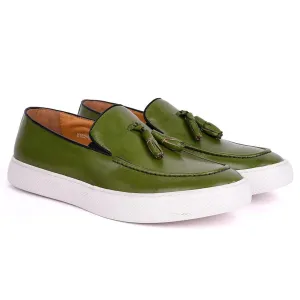 Terry Taylors Classic Tassel Designed Men's Sneaker Shoe- Green