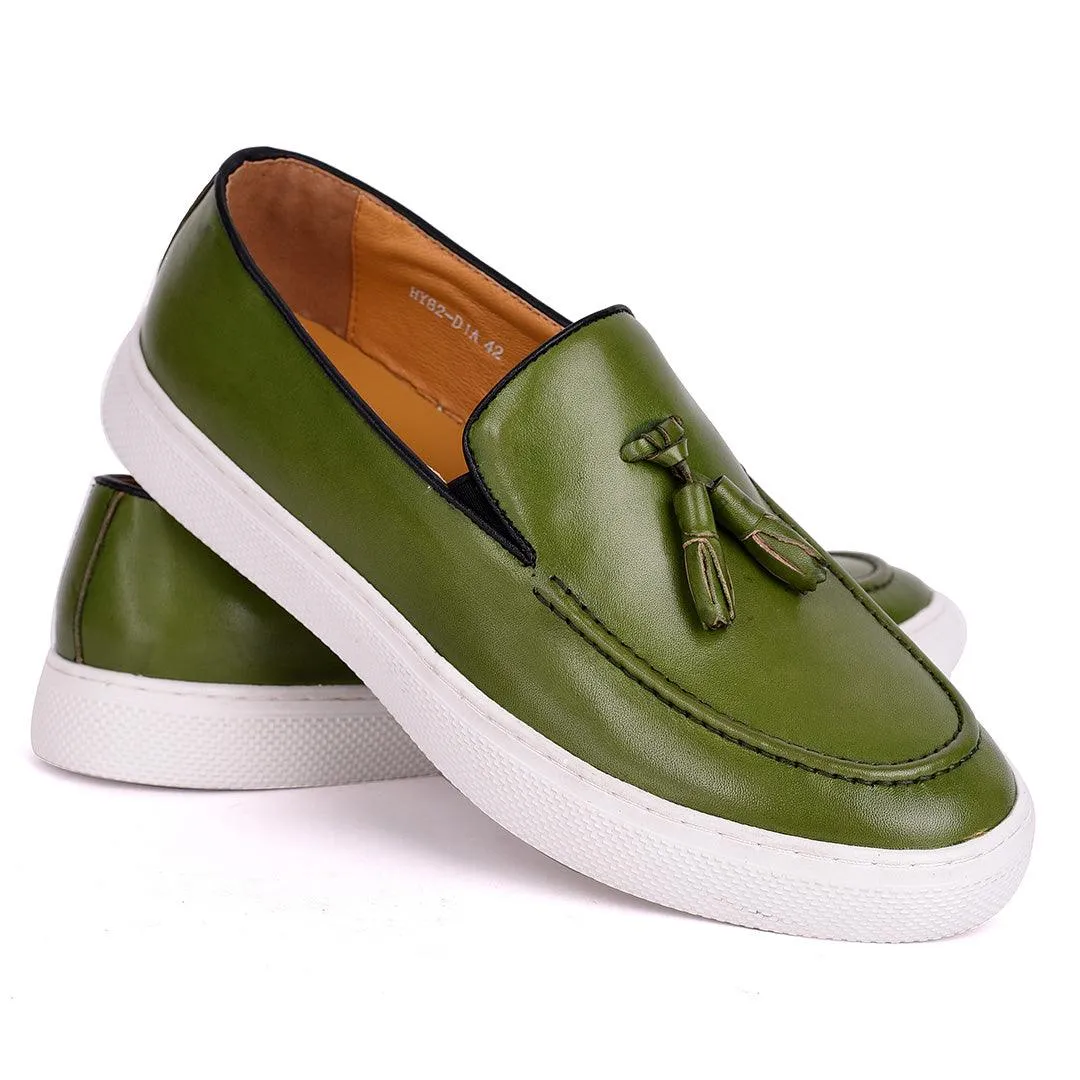 Terry Taylors Classic Tassel Designed Men's Sneaker Shoe- Green