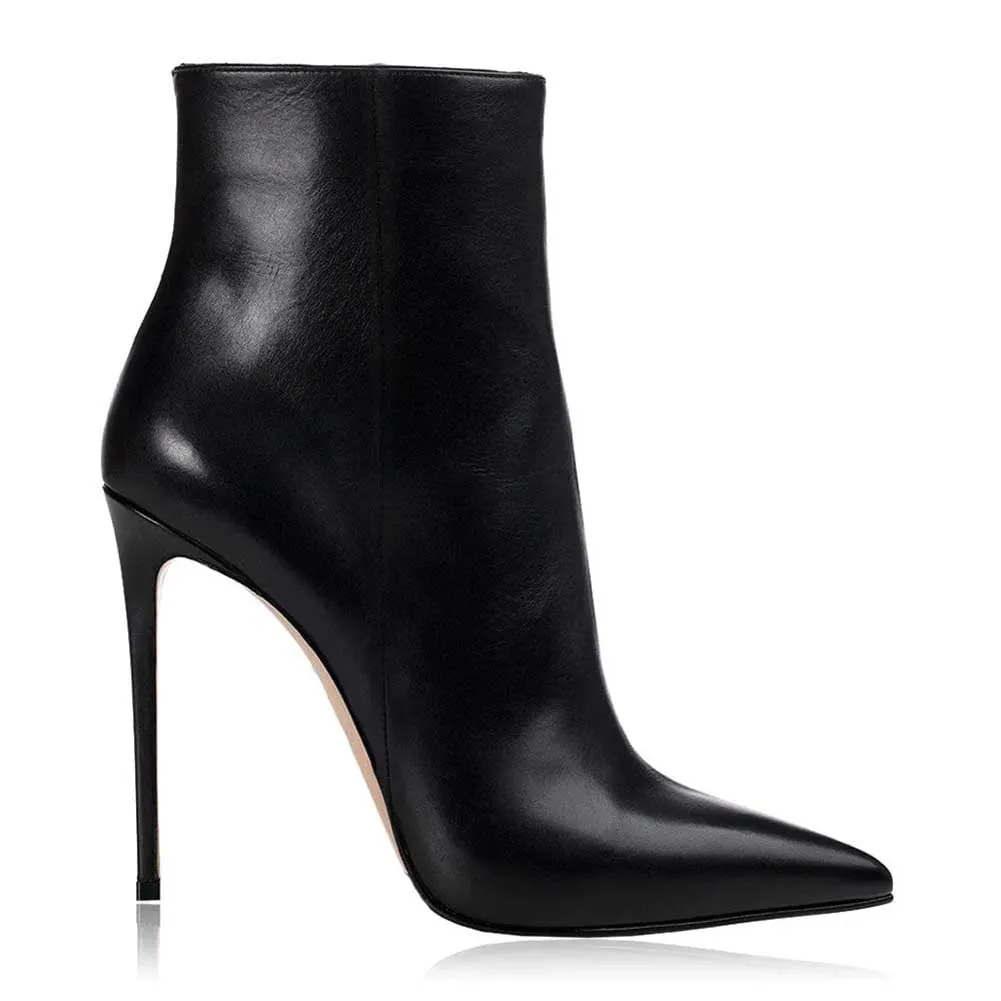 Women Stiletto Sexy Ankle Boots Zip Up Short Boots