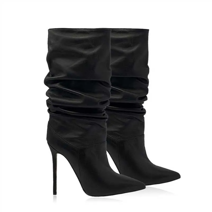 Women Suede Slouchy Boots